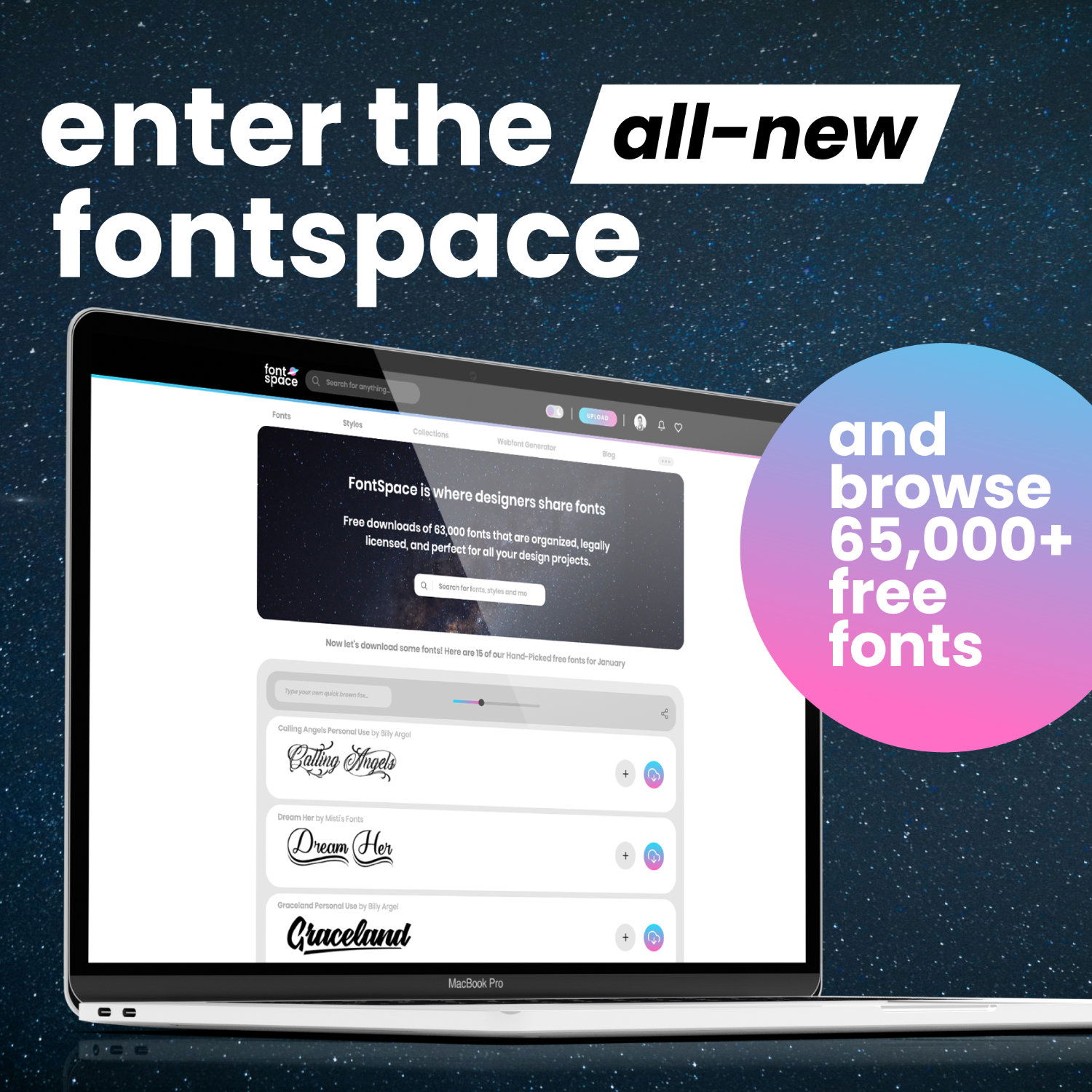 150,000 Free Fonts - Download Now screenshot 1